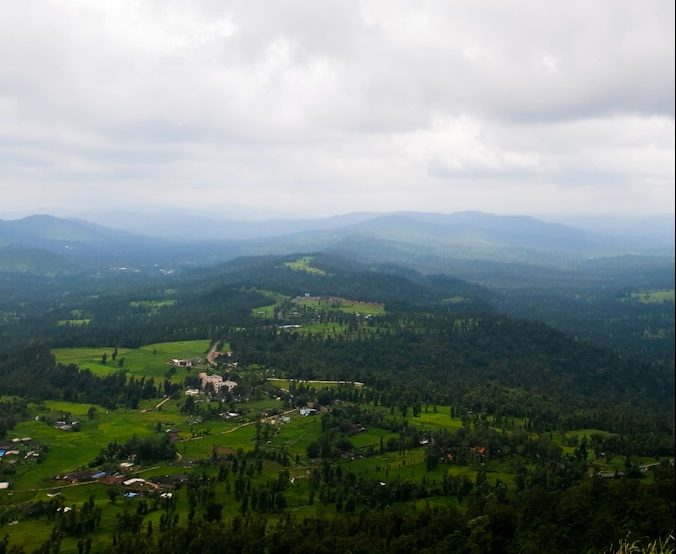 a view of a valley from a high point of view