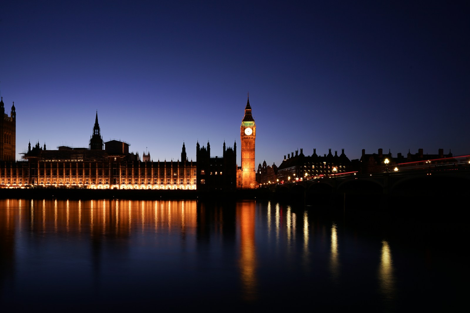 Big Ben's Clock at night